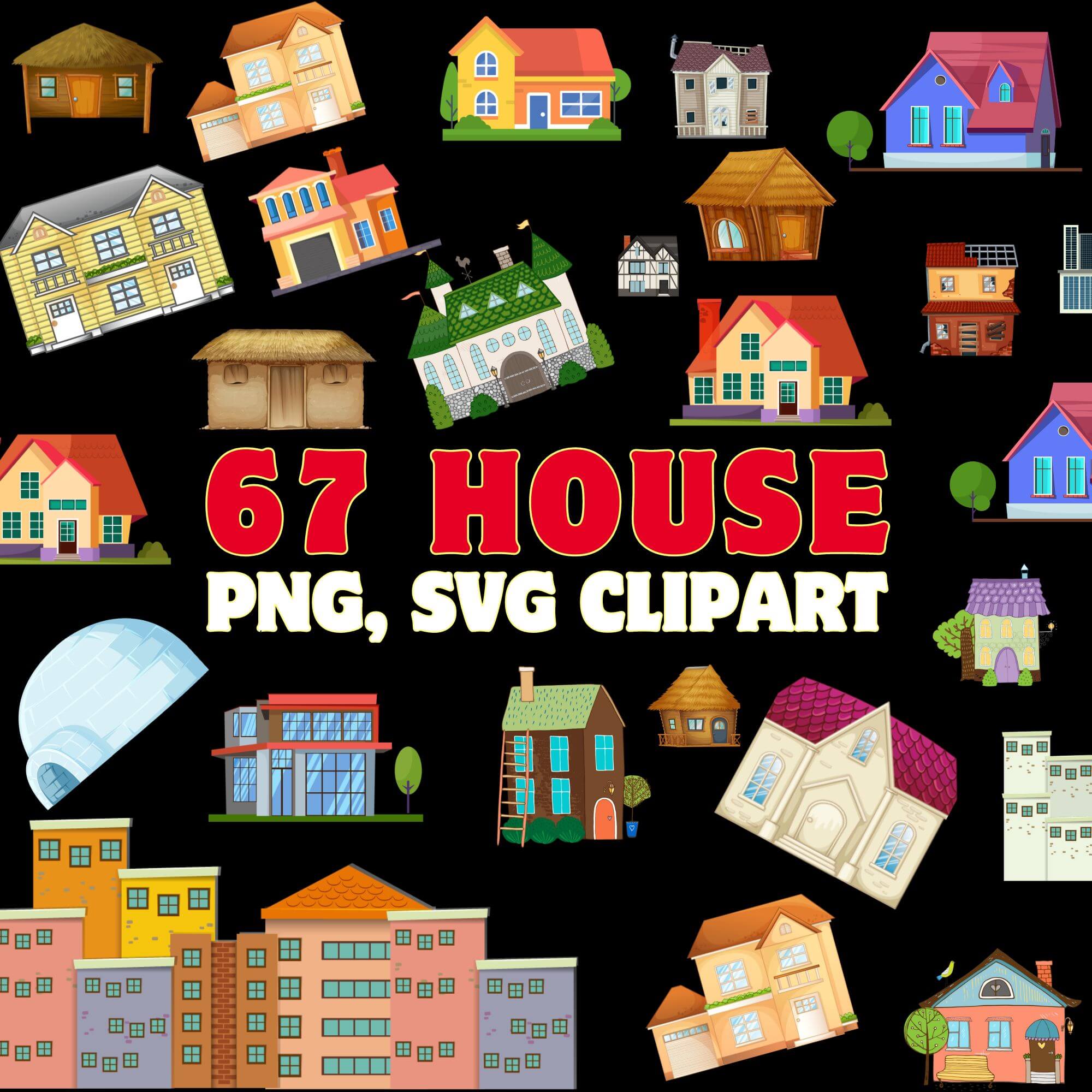 Cute House Clipart - Cozy Cottage Design