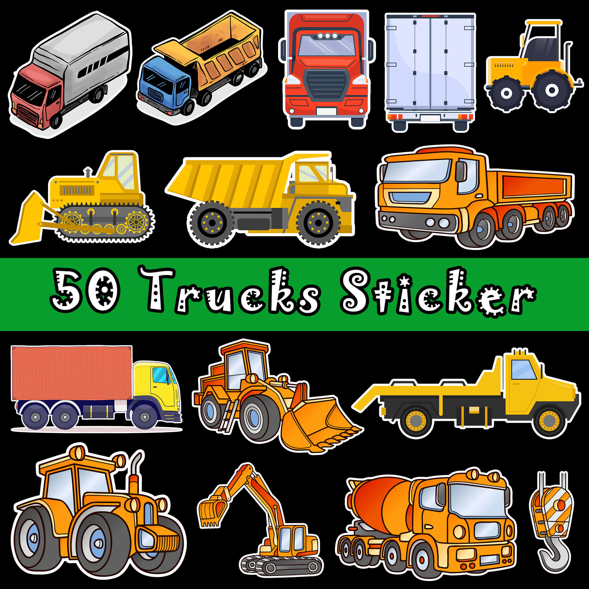 Truck Stickers PNG - Vintage Truck Design