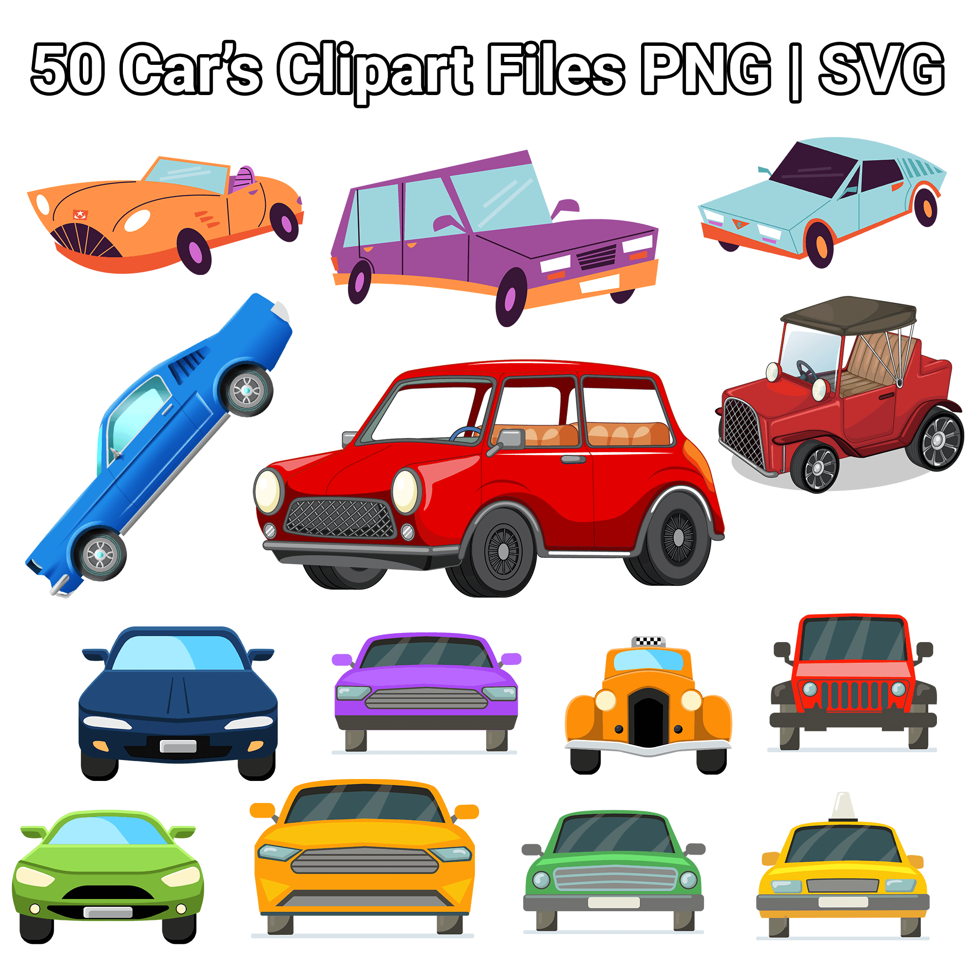 Vintage Luxury Car Clipart - Classic Car Design