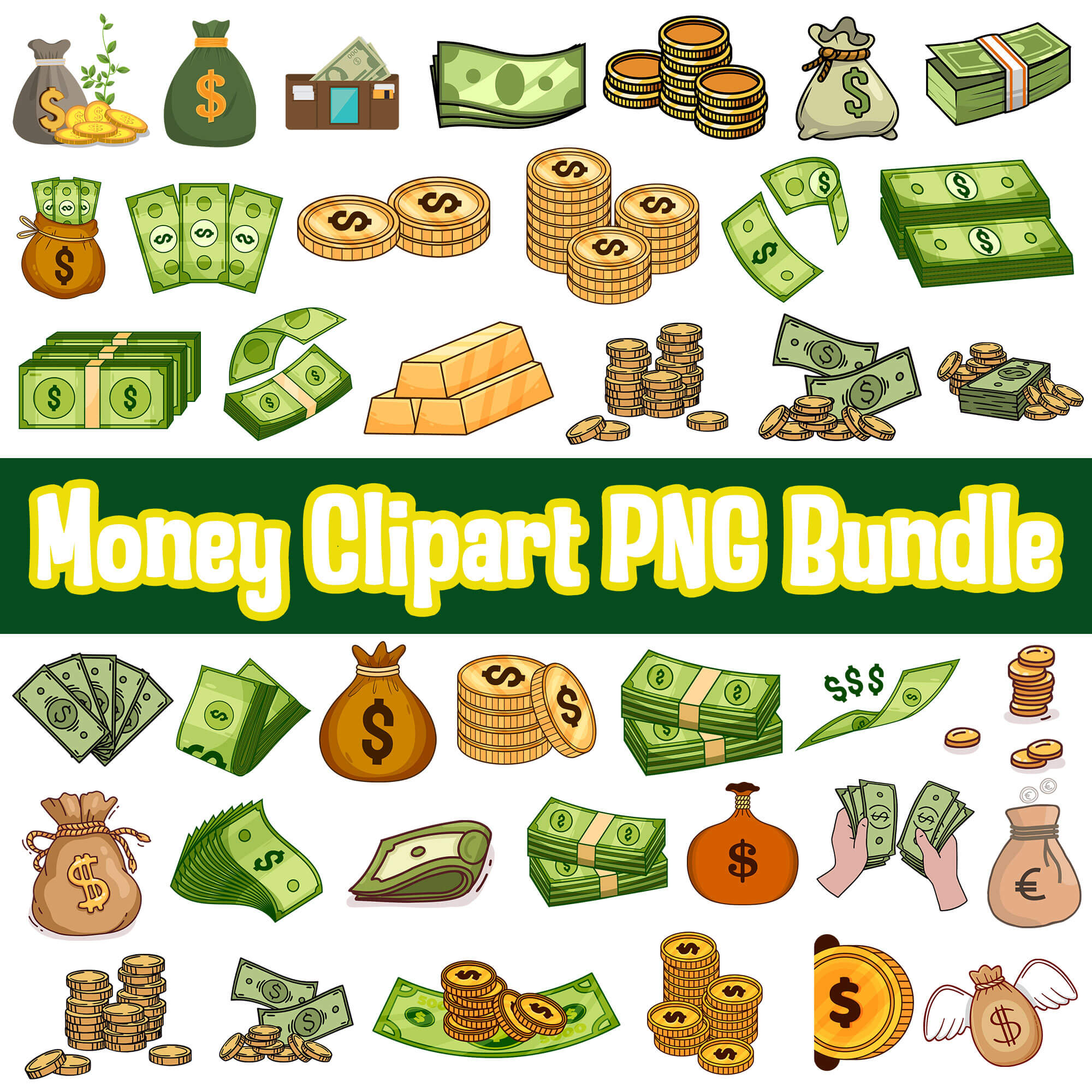 Realistic Dollar Bill Clipart with Transparent Background