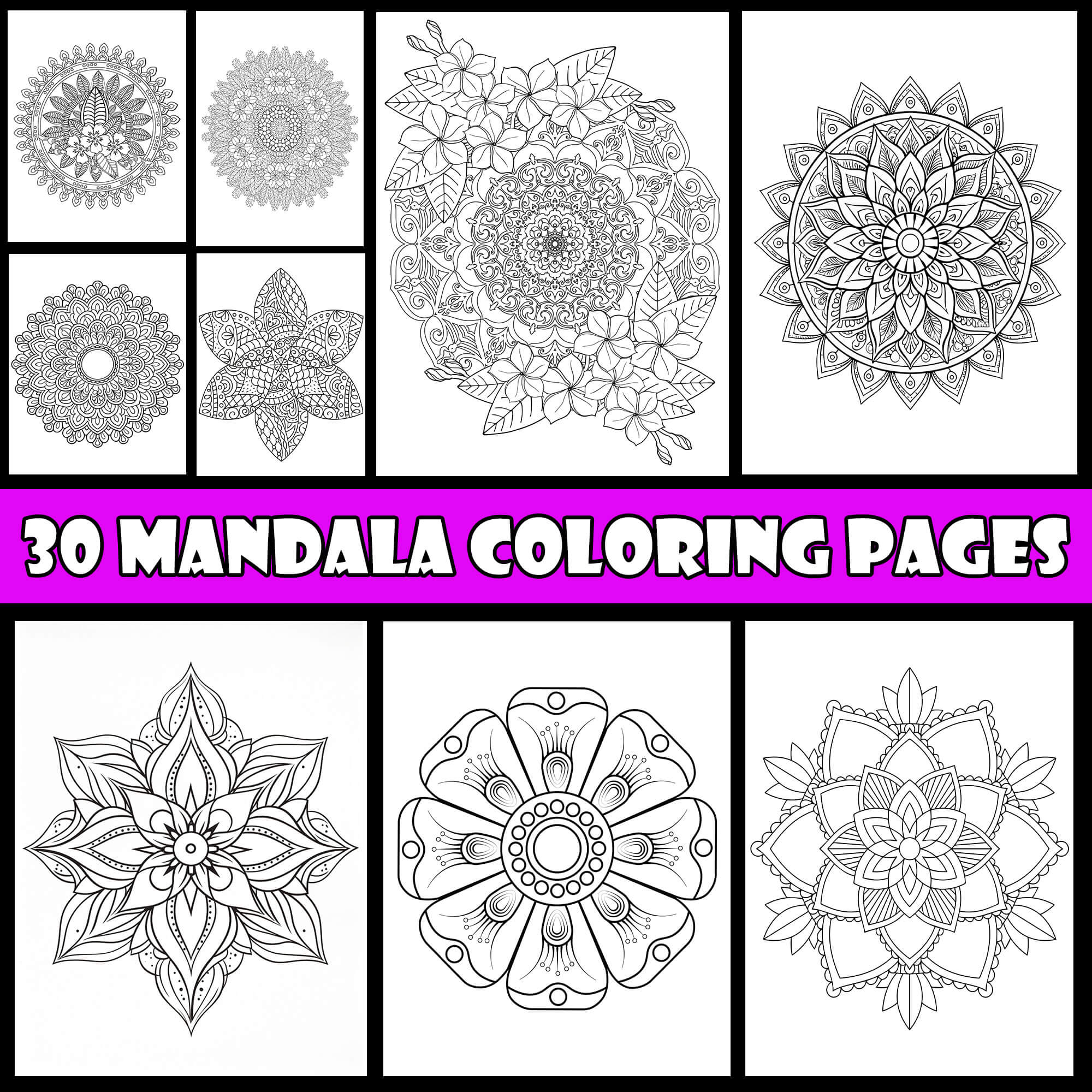 Mandala Coloring Pages Bundle