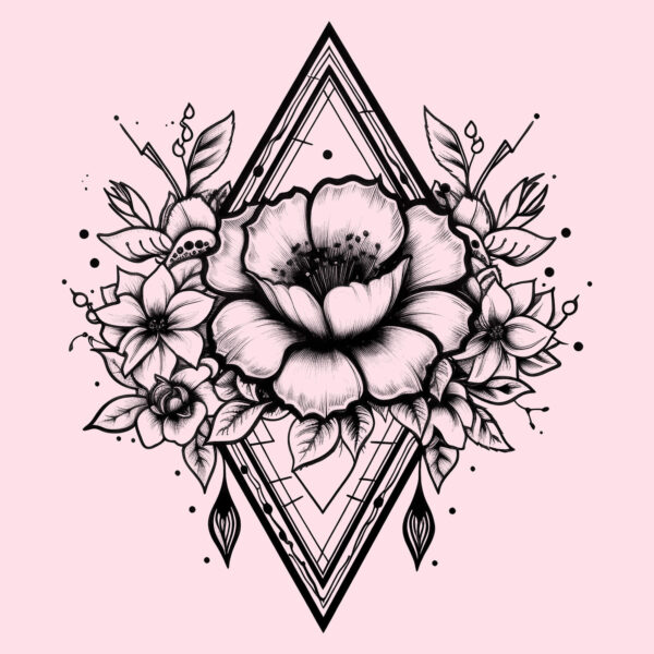 Amber Rose Tattoo Clipart PNG Files – High-Quality Digital Download - Image 3