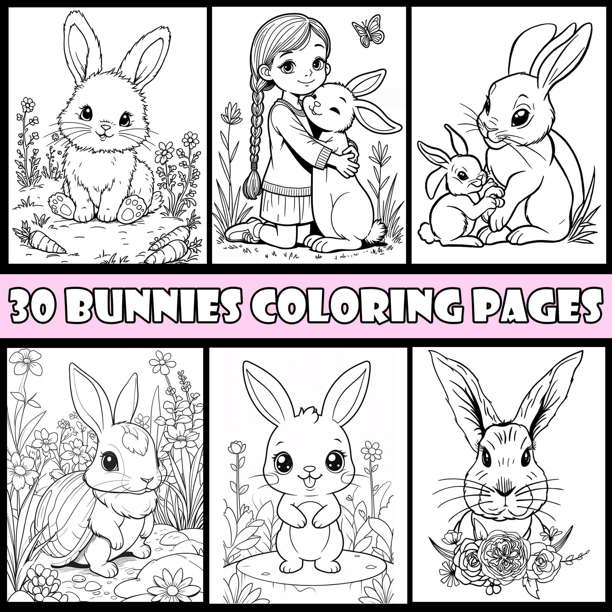Bunnies Coloring Pages