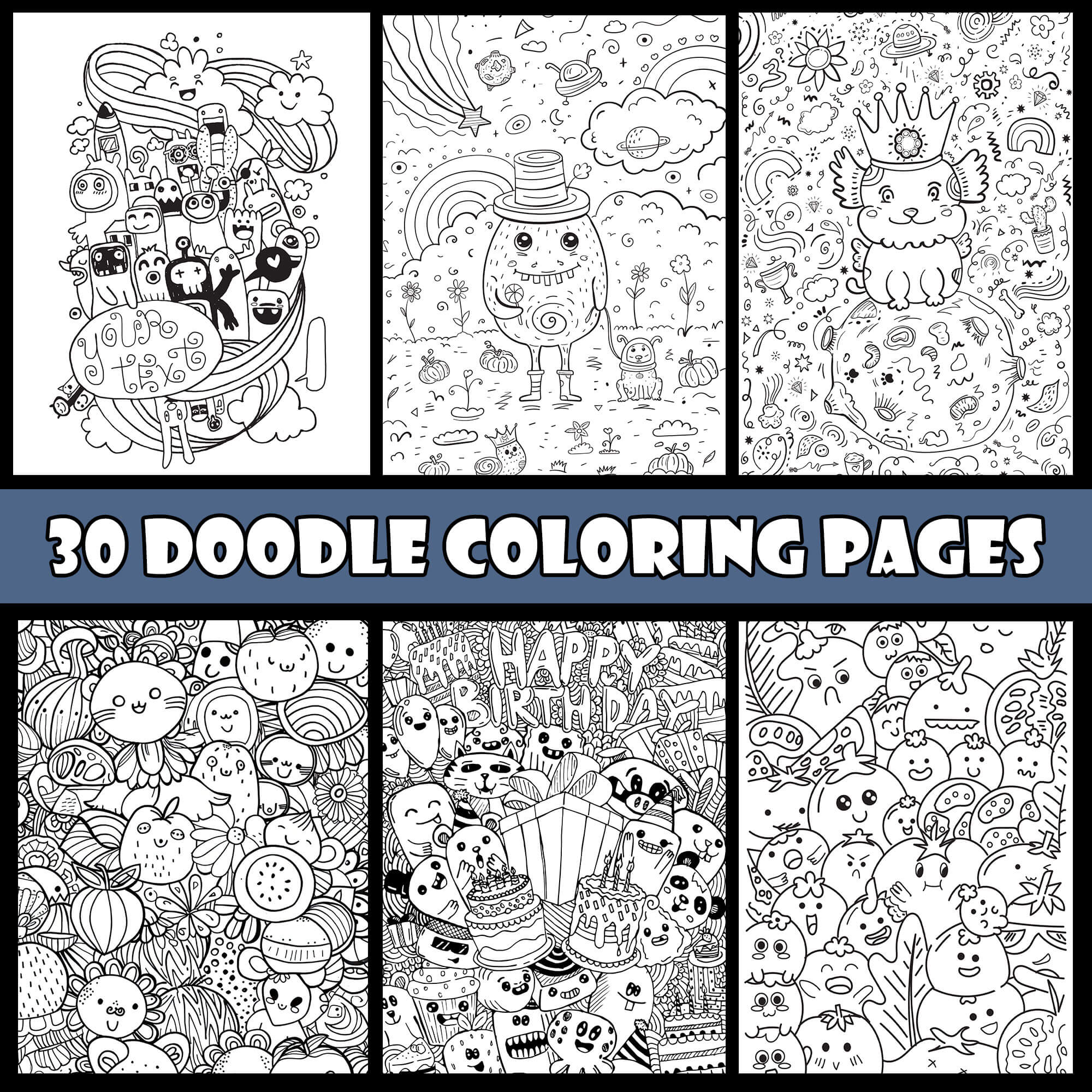 Doodle Coloring Pages For Adults