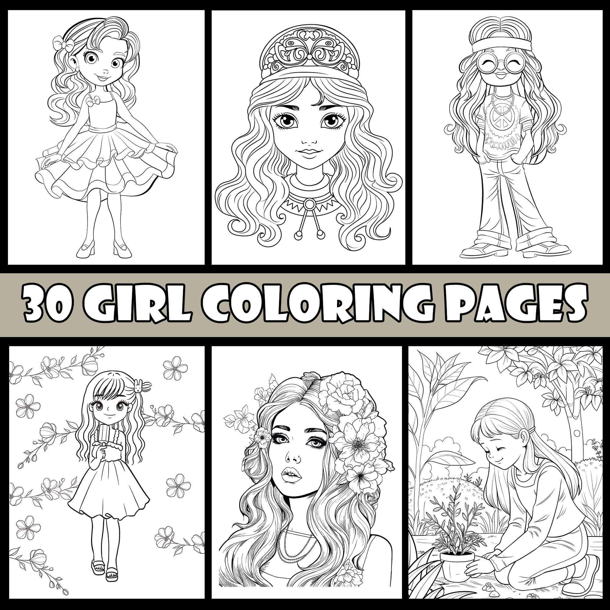 Girl Coloring Pages