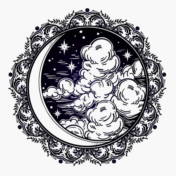 Moon Tattoo Clipart Bundle – 50+ High-Quality PNG Files - Image 3