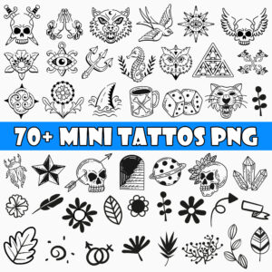 Mini Tattoo Clipart Bundle