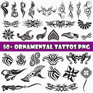 Ornamental Tattoo PNG Bundle