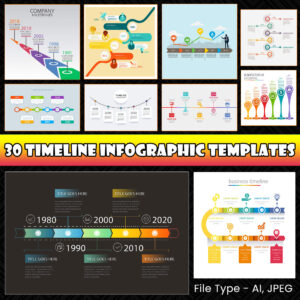 Timeline Infographic Templates Bundle – Professional, Customizable & Modern Designs for Presentations, Reports & Social Media
